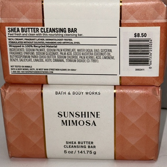 Bath & Body Works Sunshine Mimosa Shea Butter Bar Soap 5.0 Oz. 2 Pack - Picture 5 of 6